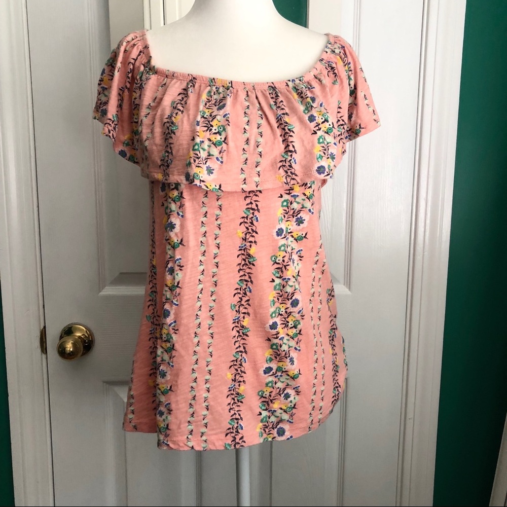 Peach Bohemian Off the Shoulder Top size small